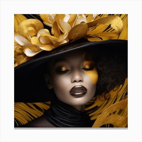 Black And Gold 4 Canvas Print