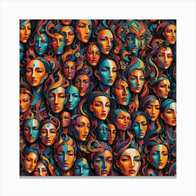 Woman'S Face 1 Canvas Print