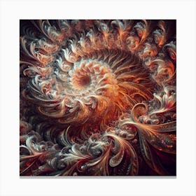 Spiral fractal art 1 Canvas Print