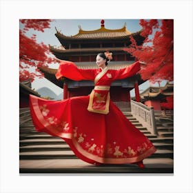 DANCING CHINESE FESTIVAL Canvas Print