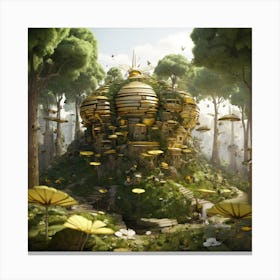 Fairy House In The Forest Canvas Print