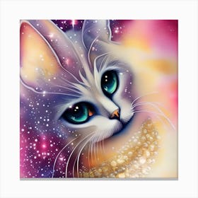 Beautiful Celestial Cat Canvas Print