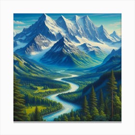 Mountain Valley Canvas Print