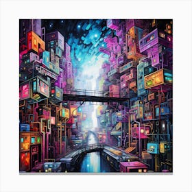 Futuristic City 24 Canvas Print