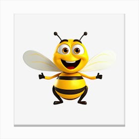 Happy Bee Canvas Print