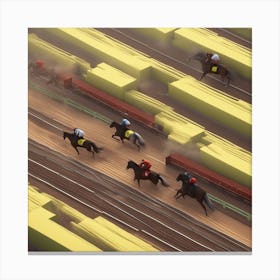 Horse Racing 7 Canvas Print