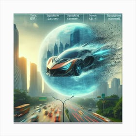 Futuristic Car Canvas Print