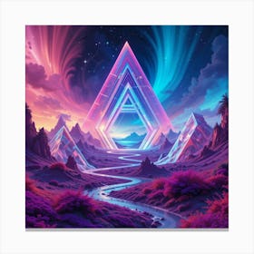 Geometric landscape Canvas Print