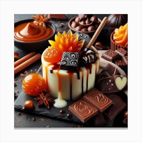 White and black chocolate 3 Canvas Print