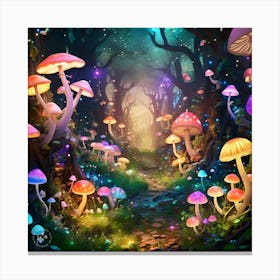 Mushroom Forest Canvas Print