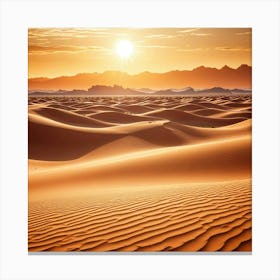 Sunset In The Desert 3 Canvas Print