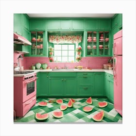 Pink Kitchen 1 Canvas Print