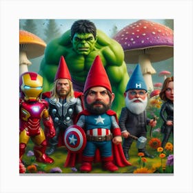 Avengers Gnomes 2 Canvas Print