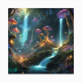 Fairytale Forest Paintings Art Print 3 Canvas Print