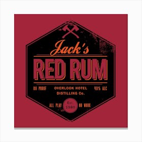 Jack's Red Rum Canvas Print