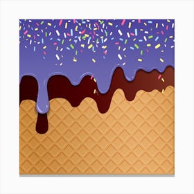 Ice Cream Background Vector 2 Canvas Print