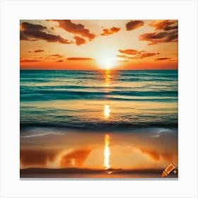 Craiyon 002838 Sun On The Beach Canvas Print