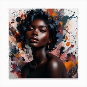 Beautiful Black Woman Canvas Print