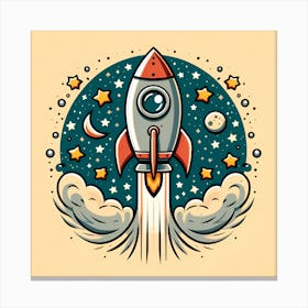 Space Rocket Canvas Print