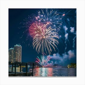 A Photo Of The Night Sky With Fireworks Fo4aalr6q0kkhbbbdqbpkw Ln4pms1ss5ihs1c7b7d79q Canvas Print