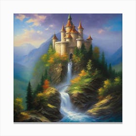 Castle In The Mountains 6 Canvas Print