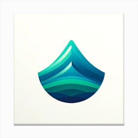 Water Drop Logo Canvas Print