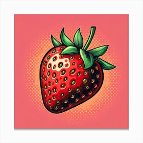 Strawberry Pop Illustration Canvas Print