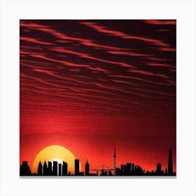 Sunset In Shanghai 1 Canvas Print