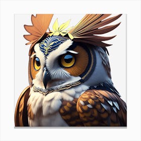 Owl face Canvas Print