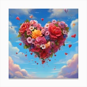 Heart of roses Canvas Print