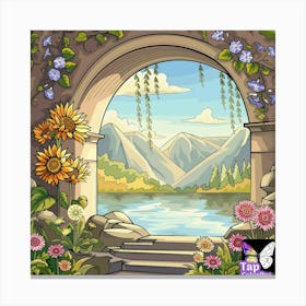 Archway To The Garden 1 Canvas Print