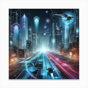 Futuristic City 17 Canvas Print