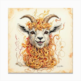 Goat Art Canvas Print