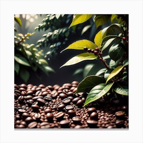 Coffee Beans In The Forest 10 Canvas Print