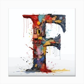 Letter F 1 Canvas Print