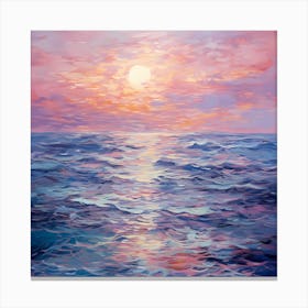 Monet's Purple Dreamscape: Seawater Impressionism Canvas Print