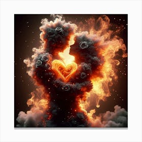 Fire And Love Canvas Print