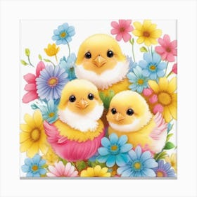 Lucky Chicks Canvas Print