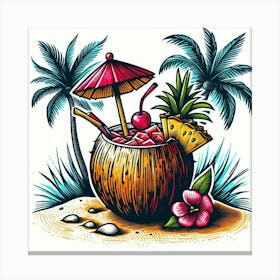 Tropical cocktail 13 Canvas Print