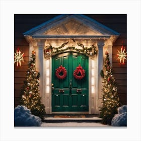 Christmas Door 122 Canvas Print