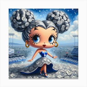 LA Dodgers Ballerina Canvas Print