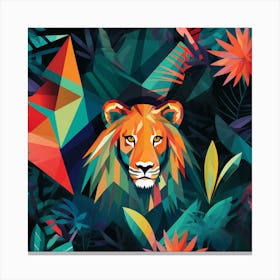 Lion In The Jungle 1 Canvas Print