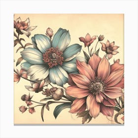 Watercolor Flowers Canvas Print