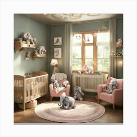 Please Create A Realistic Image Of A Nursery Fille (16) Canvas Print
