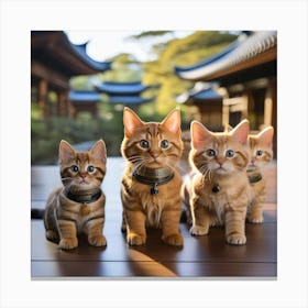 Japanese Cats Canvas Print