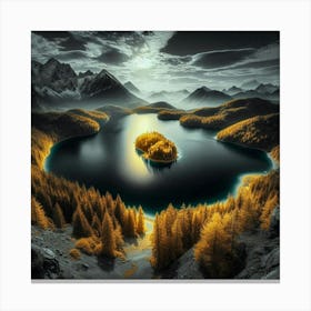 Lake In The Mountains 51 Canvas Print