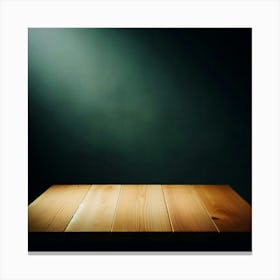 Wooden Table With Light Canvas Print