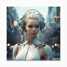 Futuristic Girl Canvas Print