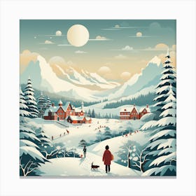 Winter Village 6 Canvas Print