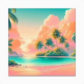 Tropical Beach Canvas Print